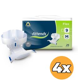 Attends 4x Attends Flex 9 Maat M 75-105 Cm (26 stuks)