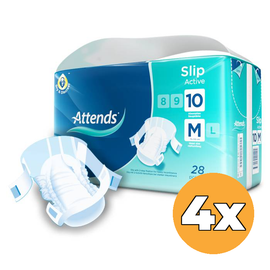 Attends 4x Attends Slip active 10 maat M (28 stuks)