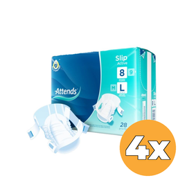 Attends 4x Attends Slip Active 8 L (28 stuks)