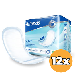 Attends 12x Attends Inlegger Soft Maxi 4 (10 stuks)