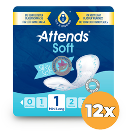 Attends 12x Attends Inlegger Soft Mini (16 stuks)