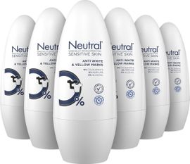 Neutral 6x Neutral Deodorant Roll-On 0% Anti White&Yellow Marks (50 ml)