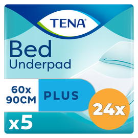 Tena 24x Tena Bed Underpads Plus 60x90 cm (5 stuks)