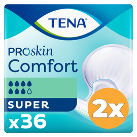Tena 2x Tena Proskin comfort super (36 stuks)