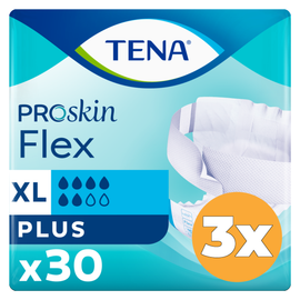 Tena 3x Tena Flex Plus Proskin Extra Large (30 stuks)
