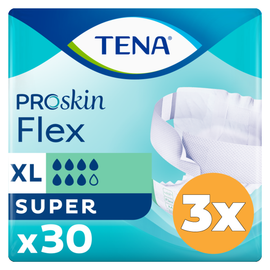 Tena 3x Tena Flex Super Proskin Extra Large (30 stuks)