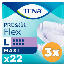 Tena 3x Tena Proskin flex maxi L (22 stuks)