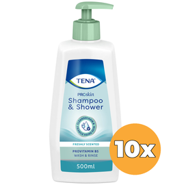 Tena 10x Tena Shampoo & Shower (500 ml)