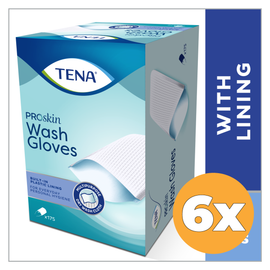 Tena 6x Tena Washandje met plastic voering (175 stuks)