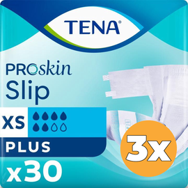 Tena 3x Tena Slip Active Fit Plus Extra Small (30 stuks)