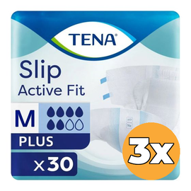 Tena 3x Tena Slip Active Fit Plus Medium (30 stuks)