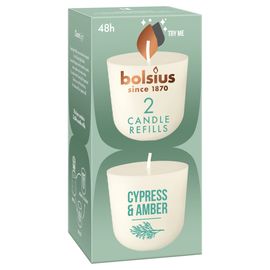 Bolsius Bolsius Navulling Clean Light pack 2 Cypress & Amber (2 stuks)