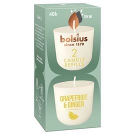 Bolsius Bolsius Navulling Clean Light pack 2 Grapefruit & Ginger (2 stuks)