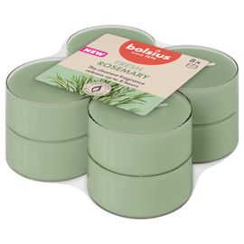 Bolsius Bolsius Maxilichten clear cup 8u True Scents Rosemary (8 stuks)
