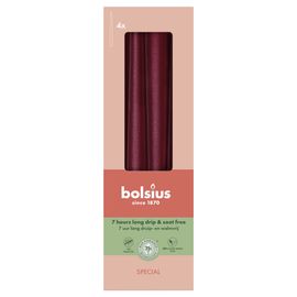 Bolsius Bolsius Gotische kaarsen 245/24 doos 4 metallic Red (4 stuks)
