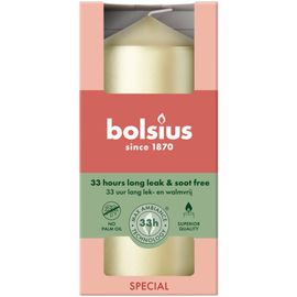 Bolsius Bolsius Stompkaars 120/58 metallic White Silver (1 stuk)
