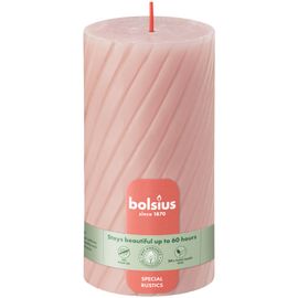 Bolsius Bolsius Rustiek twist stompkaars 130/68 Misty Pink (1 stuk)