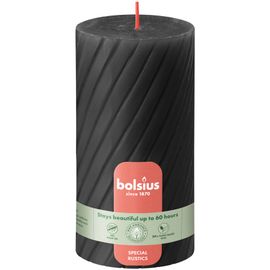 Bolsius Bolsius Rustiek twist stompkaars 130/68 Stormy Grey (1 stuk)