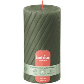 Bolsius Bolsius Rustiek twist stompkaars 130/68 Fresh Olive (1 stuk)