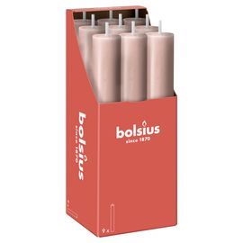 Bolsius Bolsius Rustiek tafelkaars XL Misty Pink (9 stuks)