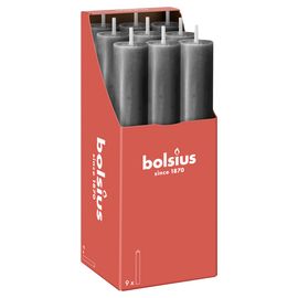 Bolsius Bolsius Rustiek tafelkaars XL Stormy Grey (9 stuks)