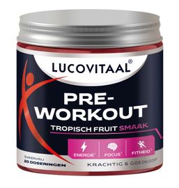 Lucovitaal Lucovitaal Pre-Workout Tropisch Fruit Vegan (200 gr)