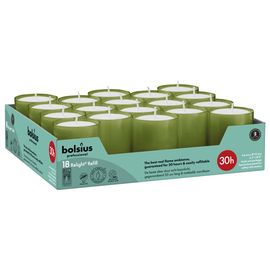 Bolsius Bolsius Horeca Relight Navullingen 64/52 Olijfgroen (18 stuks)
