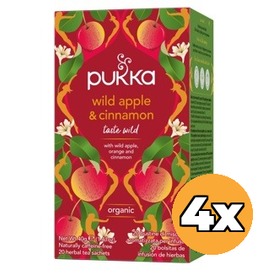 Pukka 4x Pukka Wild Apple & Cinnamon Bio (20 zakjes)