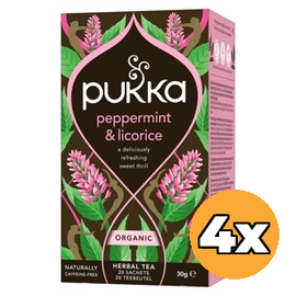 Pukka 4x Pukka Peppermint & Licorice Herb Bio (20 zakjes)