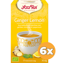 Yogi Tea 6x Yogi Tea Ginger lemon munt bio (17 stuks)
