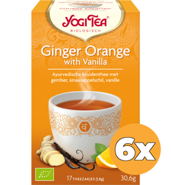 Yogi Tea 6x Yogi Tea Ginger orange vanilla bio (17 stuks)