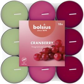 Bolsius Bolsius Geurtheelicht 3,5U Cranberry Pack (18 stuks)