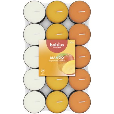 Bolsius Geurtheelicht 3,5U Mango Pack  (30 stuks) 30 stuks