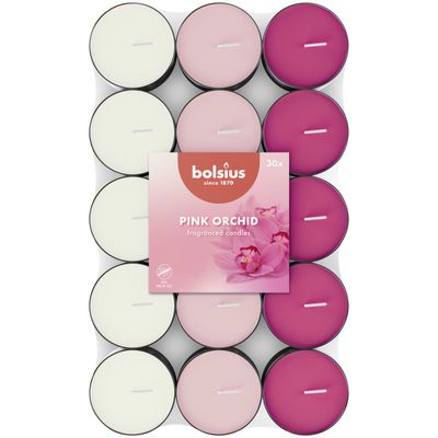 Bolsius Geurtheelicht 3,5U Orchid Scented Pack  (30 stuks) 30 stuks