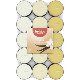 Bolsius Bolsius Geurtheelicht 3,5U Vanilla Pack (30 stuks)