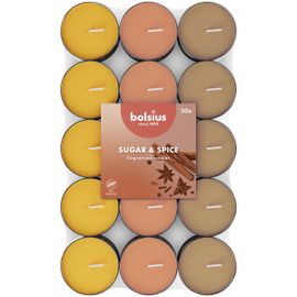 Bolsius Bolsius Geurtheelicht 3,5U Sugar & Spice Pack (30 stuks)