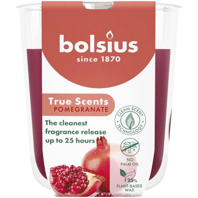 Bolsius Geurglas 80/73 True Scents Pomegranate (1 stuk) 1 stuk