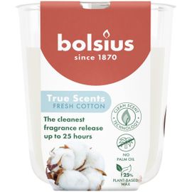 Bolsius Bolsius Geurglas 80/73 True Scents Fresh Cotton (1 stuk)