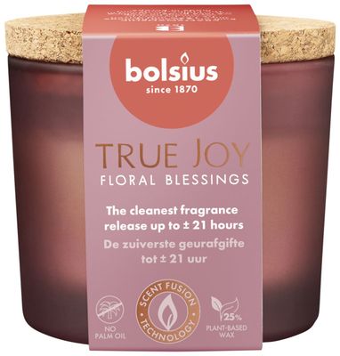 Bolsius Geurglas Met Kurk 66/83 True Joy Floral Blessings (1 stuk) 1 stuk