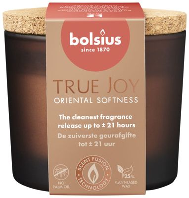 Bolsius Geurglas Met Kurk 66/83 True Joy Oriental Softness (1 stuk) 1 stuk