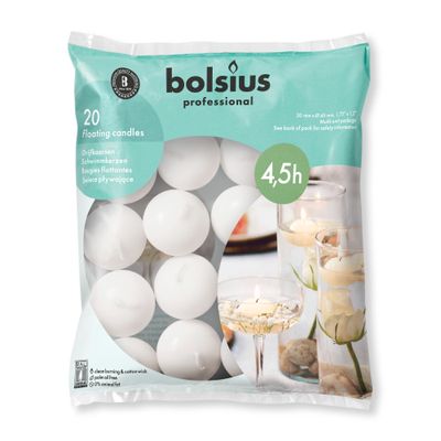 Bolsius Drijfkaarsen Zak 20 Wit (1 stuk) 1 stuk