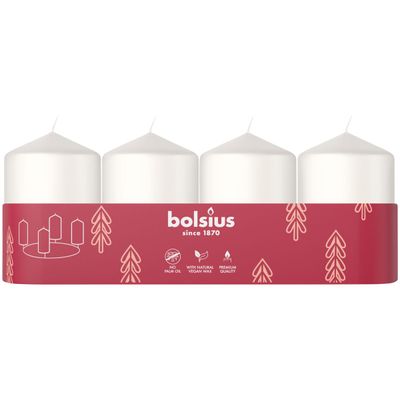 Bolsius Stompkaars 60/40 Tray 4 Cloudy White (1 stuk) 1 stuk
