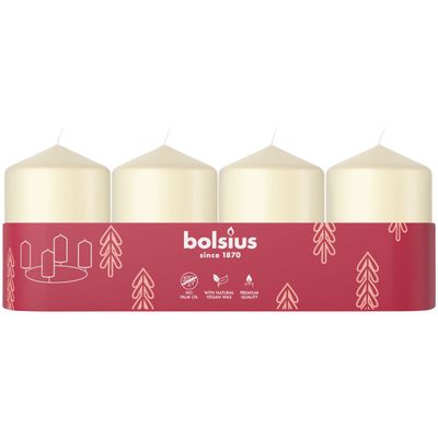 Bolsius Stompkaars 60/40 Tray 4 Soft Pearl  (1 stuk) 1 stuk
