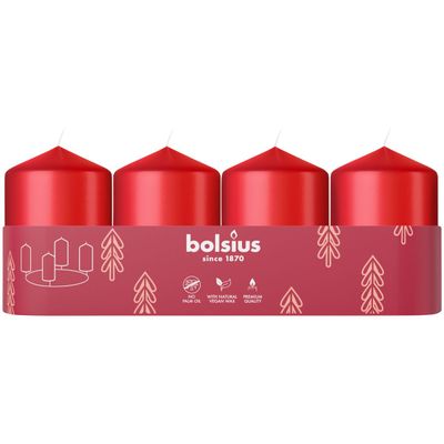 Bolsius Stompkaars 60/40 Tray 4 Delicate Red (1 stuk) 1 stuk
