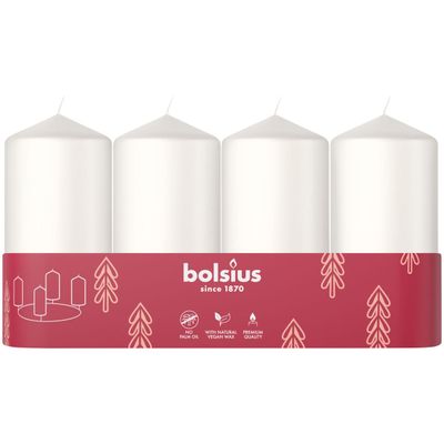 Bolsius Stompkaars 100/48 Tray 4 Cloudy White (1 stuk) 1 stuk