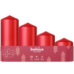 Bolsius Stompkaars Assorti Tray 4 Delicate Red (1 stuk) 1 stuk thumb