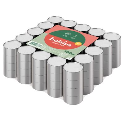 Bolsius Theelichten 4-Uur Brickpack (100 stuks) 100 stuks