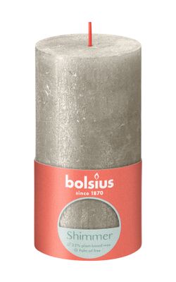 Bolsius Stompkaars Shimmer 130/68 Champagne (1 stuk) 1 stuk