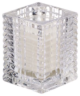 Bolsius Theelicht Houder Ribbed Transparant (1 stuk) 1 stuk
