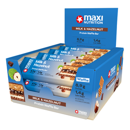 Maxi Nutrition 12x Maxi Nutrition Waffle Protein Bar Milk & Hazelnut (40 gr)